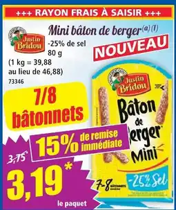 Norma Justin bridou mini bâton de berger offre