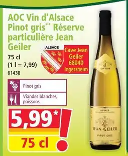 Norma Jean geiler aoc vin d'alsace pinot gris réserve particulière offre