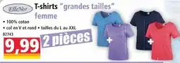 Norma Ellenor t-shirt grandes tailles femme offre
