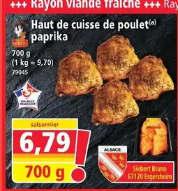 Norma Haut de cuisse de poulet paprika offre