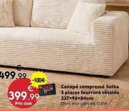 Maxi Bazar Canapé compressé solka offre