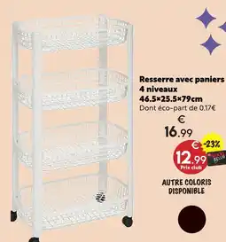 Maxi Bazar Resserre avec paniers 4 niveaux offre