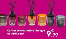 Maxi Bazar Coffret senteur alma 1 bougie et 1 diffuseur offre