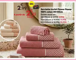 Maxi Bazar Serviette invité flower power offre