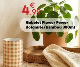 Maxi Bazar Gobelet flower power dolomite/bambou offre