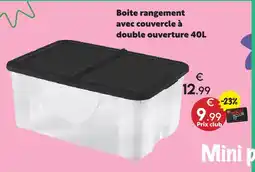 Maxi Bazar Boite rangement avec couvercle à double ouverture offre