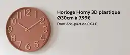 Maxi Bazar Horloge 3d plastique offre