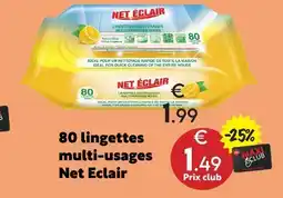 Maxi Bazar Net eclair 80 lingettes multi-usages offre
