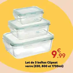Maxi Bazar Lot de 3 boîtes clipeat offre