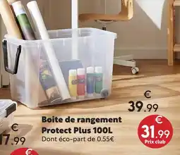 Maxi Bazar Boite de rangement protect plus 100l offre