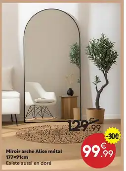 Maxi Bazar Miroir arche alice métal offre
