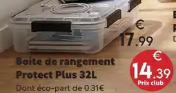 Maxi Bazar Boîte de rangement protect plus 32l offre