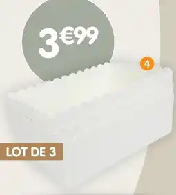 b&m Lot de 3 paniers blancs offre