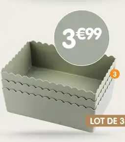 b&m Lot de 3 panières blanches offre