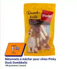 Action Canard - bâtonnets à mâcher pour chien pinky offre