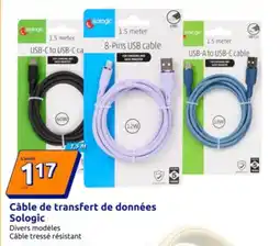 Action Câble de transfert de données sologic offre