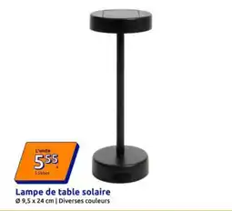 Action Lampe de table solaire offre