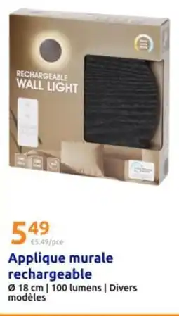 Action Applique murale rechargeable offre