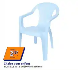 Action Chaise pour enfant offre