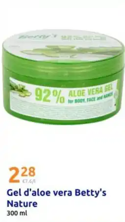 Action Betty's - gel d'aloe vera offre