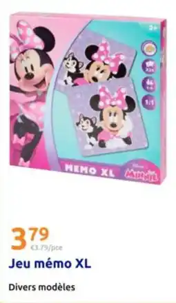 Action Jeu mémo xl offre
