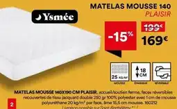 BUT Matelas mousse 140x190 cm plaisir offre