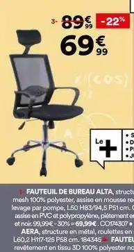 BUT Fauteuil de bureau alta offre