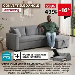 BUT Canapé d'angle convertible cherbourg offre