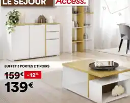 BUT Buffet 3 portes 2 tiroirs offre