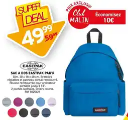 Trafic EASTPAK SAC A DOS PAK'R offre