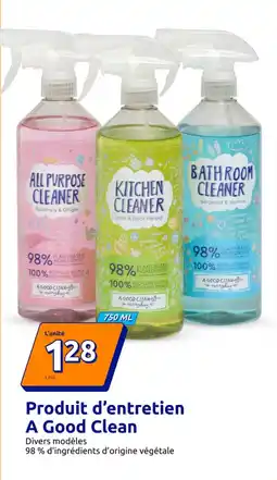 Action A Good Clean Produit d'entretien offre