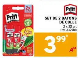 Trafic Pritt SET DE 2 BATONS DE COLLE offre