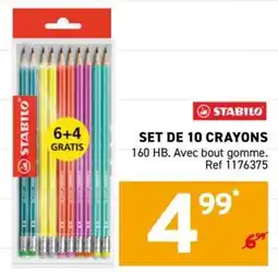 Trafic STABILO SET DE 10 CRAYONS offre