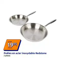 Action Redstone Poêles en acier inoxydable offre
