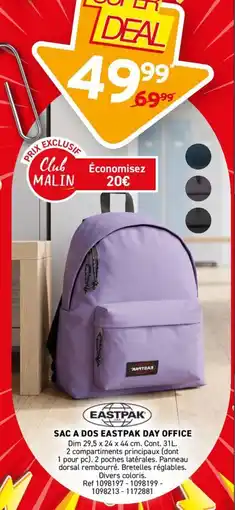 Trafic EASTPAK SAC A DOS DAY OFFICE offre