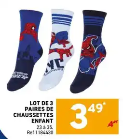 Trafic Spider-Man Chaussettes Enfant offre