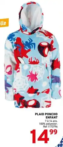 Trafic elle PLAID PONCHO ENFANT offre