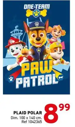 Trafic PAW PATROL PLAID POLAR offre