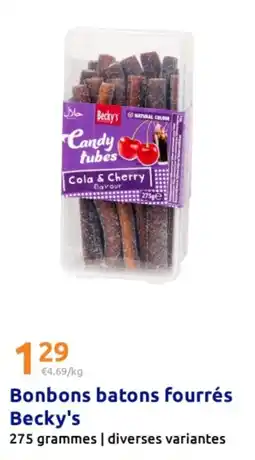 Action Becky's Bonbons batons fourrés offre
