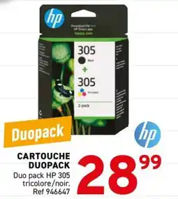 Trafic HP CARTOUCHE DUOPACK offre