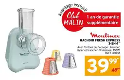 Trafic Moulinex HACHOIR FRESH EXPRESS offre