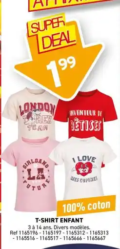Trafic T-SHIRT ENFANT offre