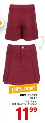 Trafic Jupe short fille offre