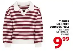Trafic T-shirt manches longues fille offre