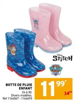 Trafic Stitch Botte de pluie enfant offre