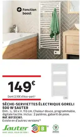 Leroy Merlin Sauter Sèche-serviettes électrique Goreli offre