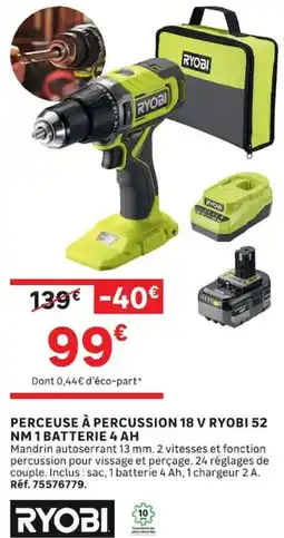 Leroy Merlin RYOBI PERCEUSE À PERCUSSION 18 V offre