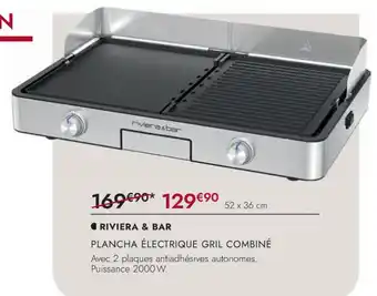 RIVIERA & BAR PLANCHA ÉLECTRIQUE GRIL COMBINÉ