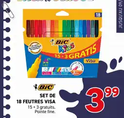 Trafic BIC SET DE 18 FEUTRES VISA offre