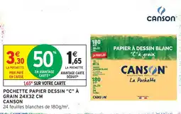 Intermarché Hyper Canson Pochette papier dessin offre
